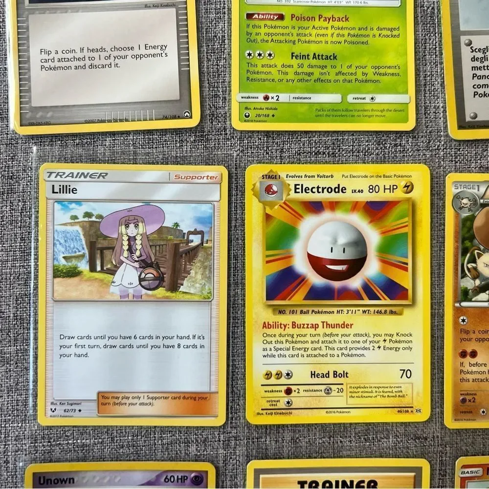 Pokemon Mixed Lot Card Set Bundle of 18 Trading Cards